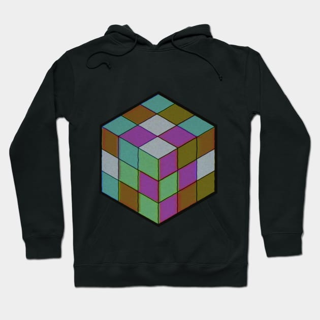 Retro VHS Rubik's Cube Hoodie by pinkoval